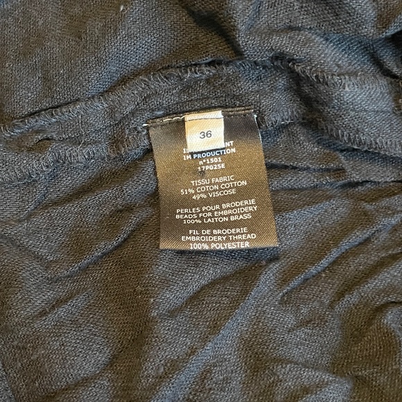 $305 Isabel Marant Étoile small/36 Black Cotton Embroidered Blouse - Picture 4 of 9